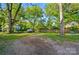 Long driveway leading to a charming home, surrounded by mature trees and lush greenery, offering ample parking and a private setting at 247 W Park Ave, Charlotte, NC 28203