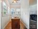 Kitchenette with sink, tile countertops, and bright light at 247 W Park Ave, Charlotte, NC 28203