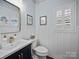 Elegant powder room with stylish mirror and sink at 253 Memory Ln, Rock Hill, SC 29732