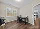 Home office featuring a desk, chair, and window with shutters at 253 Memory Ln, Rock Hill, SC 29732