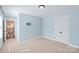 Bedroom with neutral carpet, light blue walls, a closet and a window with blinds at 3005 Dream Catcher Cir, Fort Mill, SC 29715