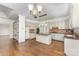 Well-appointed kitchen with granite countertops, an island, and custom cabinetry at 426 Saint Michaels Way, Fort Mill, SC 29708