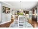 Open dining area featuring hardwood floors, modern decor, and seamless flow to other spaces at 487 Hawks Creek Pkwy, Fort Mill, SC 29708