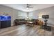 Comfortable living room featuring neutral tones, modern furniture and natural light streaming through the windows at 487 Hawks Creek Pkwy, Fort Mill, SC 29708