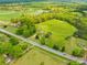 Aerial view of the property showing the location of home, acreage, and roadway at 4896 Pageland Hwy, Lancaster, SC 29720