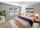 Comfortable main bedroom featuring large window, plush carpet, and neutral color scheme at 5104 Shannamara Dr, Matthews, NC 28104