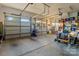 Spacious two car garage with ample storage space and tools at 557 Luther Dr, Iron Station, NC 28080
