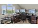 Office with a pitched roof, dual monitors, and natural light at 557 Luther Dr, Iron Station, NC 28080