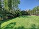 Sprawling backyard showcasing meticulously manicured lawn and mature landscaping at 7208 Ashton Gate Dr, Charlotte, NC 28270