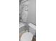 Bathroom with marbled walk in shower and sleek toilet at 8000 Briardale Dr, Charlotte, NC 28212