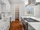 Modern kitchen boasts stainless appliances, range and walk-in pantry at 913 Van Every St, Charlotte, NC 28205
