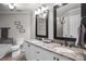 Double vanity bathroom with soaking tub and tile flooring at 1033 Southwest Dr, Davidson, NC 28036