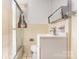 Cozy bathroom featuring a shower with glass door and small vanity at 1444 Harris St, Statesville, NC 28677
