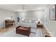 Bright bedroom with a comfortable bed, neutral tones, wood-look floors, and natural light at 207 Blythe Mill Rd, Waxhaw, NC 28173
