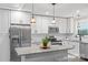 Modern kitchen with stainless steel appliances, bright white cabinetry, and a stylish granite island at 207 Blythe Mill Rd, Waxhaw, NC 28173