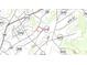 A land plot highlighted on a map at 224 Charlotte St, York, SC 29745