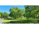 Lush, green property featuring mature trees and a well-maintained lawn at 224 Charlotte St, York, SC 29745