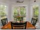 Bright dining room features large windows with views of the backyard and wooded area at 3011 Waxhaw Crossing Dr, Waxhaw, NC 28173
