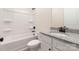 This bathroom has granite countertops, modern fixtures, and a bathtub-shower combination at 3330 Strong Box Ln, Gastonia, NC 28052