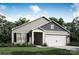 Charming one-story home featuring gray siding, a covered entrance, and a well-maintained lawn at 3435 Saddlebred Dr, Gastonia, NC 28052