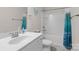 Clean bathroom with white vanity, tub/shower combo, and neutral finishes at 367 Neely Store Rd, Rock Hill, SC 29730