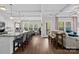 Stylish kitchen with a granite island and breakfast bar seamlessly connecting to the living area at 367 Neely Store Rd, Rock Hill, SC 29730