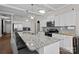 Spacious kitchen with granite countertops, stainless steel appliances, and large island with bar seating at 367 Neely Store Rd, Rock Hill, SC 29730