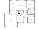 Detailed floor plan showcasing the layout of a one-story home with garage, living spaces, and bedrooms at 526 Pennyfields Ln, Clover, SC 29710