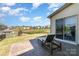 Backyard patio with a lounge chair overlooking the playground and lake views at 109 Crossvine Dr, Mooresville, NC 28117