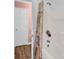 Clean bathroom featuring a white shower with a patterned curtain at 126 Newsome Rd, Salisbury, NC 28146