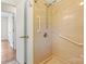 Accessible shower with grab bars and a hand-held showerhead at 1504 Andicot Ln, Shelby, NC 28152