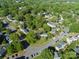 An aerial view of a neighborhood displaying lush greenery, mature trees, and well-maintained streets and sidewalks at 216 Wakefield Dr # B, Charlotte, NC 28209