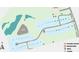 Map of the community showing the layout of homes, amenities, and green spaces at 3025 Tramore Dr, Harrisburg, NC 28075