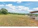 Expansive backyard featuring green grass, mature trees, and partially fenced at 3648 Plainfield Dr, Shelby, NC 28150