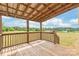 Covered deck offers serene views of the surrounding pasture and clear blue skies at 3648 Plainfield Dr, Shelby, NC 28150