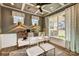Comfortable office space features coffered ceiling, two light-filled windows, and modern decor at 5380 Pembrey Dr # Lot 26, Denver, NC 28037