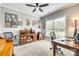 Bright office area features a desk, piano, and an eclectic decor style at 953 Kirby Dr, Fort Mill, SC 29715