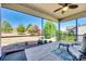 Relaxing screened-in porch with beautiful views of the landscaped backyard at 953 Kirby Dr, Fort Mill, SC 29715