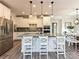 Modern kitchen with white cabinets, granite countertops, stainless steel appliances, and a center island with seating at 10035 Mast Cove Ln, Charlotte, NC 28278