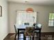 Dining area featuring a stylish table with unique chairs and natural light at 12421 Fiorentina St, Charlotte, NC 28277