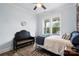 Bedroom with black wooden bench and a beautiful water view at 140 Sisters Cove Ct, Mooresville, NC 28117