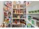 Spacious pantry with organized shelving, maximizing storage space for all your food and household essentials at 140 Sisters Cove Ct, Mooresville, NC 28117