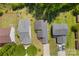 An aerial view looking straight down on houses and yards in a residential neighborhood at 1682 Sandpiper Dr, Rock Hill, SC 29732