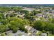 Wide aerial shot of a residential area showing houses, lawns, trees, roads and businesses in the distance at 1682 Sandpiper Dr, Rock Hill, SC 29732