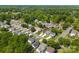 Picturesque aerial view of a vibrant neighborhood with mature trees and well-maintained lawns and streets at 1682 Sandpiper Dr, Rock Hill, SC 29732