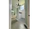 Modern bathroom with a sleek walk-in shower, elegant vanity and large tiled floor at 1901 Benjamin Dr, Salisbury, NC 28146