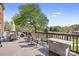 Enjoy outdoor living on this deck with comfortable seating and a beautiful view at 220 Chandeleur Dr, Mooresville, NC 28117