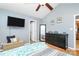 Bedroom with a TV, comfortable bed, and a mirror at 2703 Plantation Way, Albemarle, NC 28001