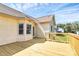 Expansive wooden deck offers ample space for outdoor furniture and backyard enjoyment at 2703 Plantation Way, Albemarle, NC 28001