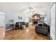 Inviting living room with hardwood floors, fireplace, built-in shelving, and plenty of space for entertaining at 504 Ogden Dr, Gastonia, NC 28056